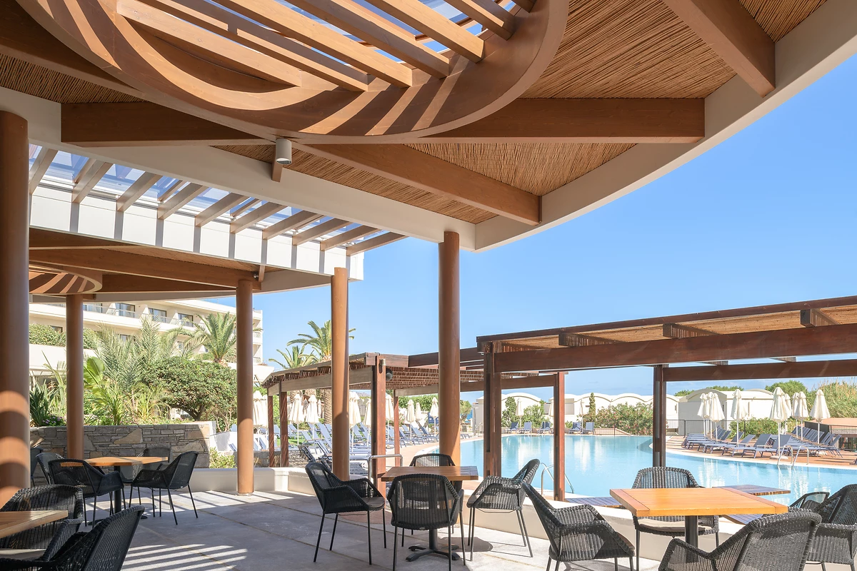 Bar de la piscine, Agapi Beach Resort, Crète, Grèce