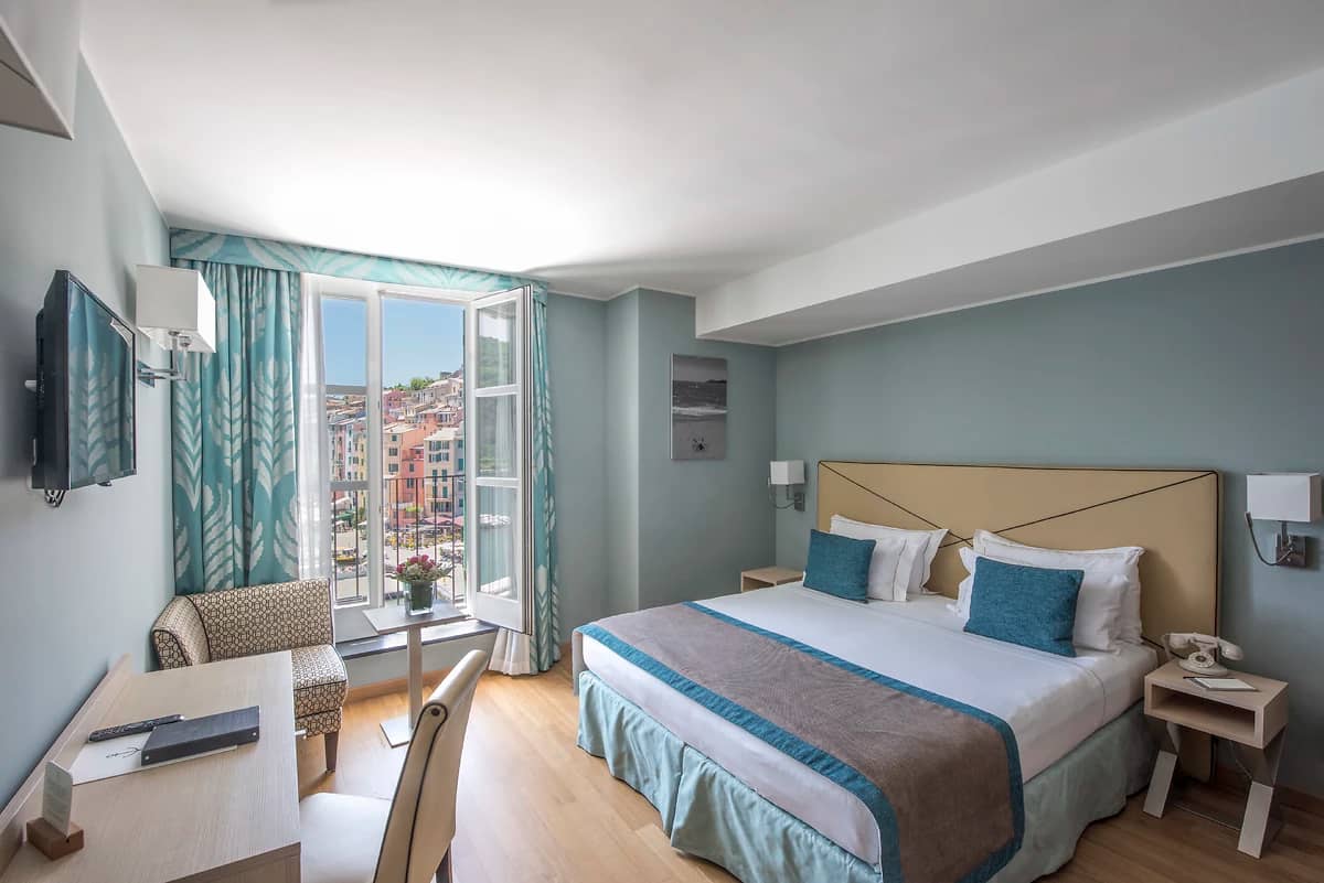 Chambre executive, Grand Hotel Portovenere, Parc national des Cinque Terre (Cinq Terres), Ligurie, Italie