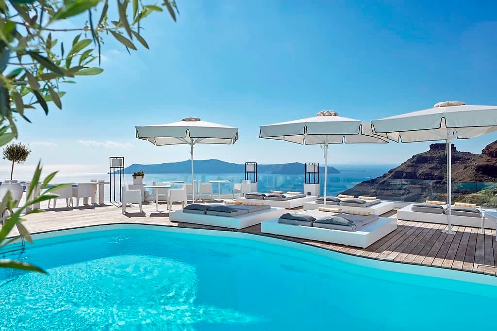 Piscine, Hôtel Sun Rocks Santorini, Santorin, Grèce.