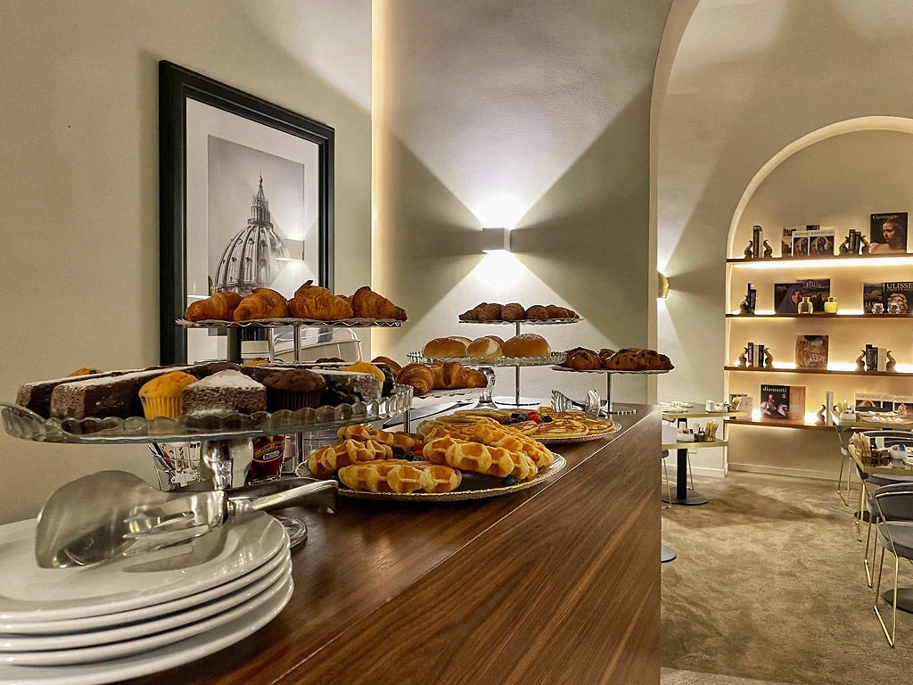 Salle de petit déjeuner, Antico Albergo del Sole al Pantheon, Rome, Italie