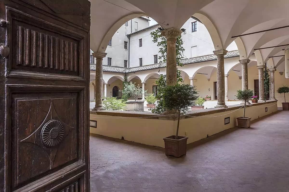 Cour intérieure, Relais Chiostro di Pienza, Toscane, Italie