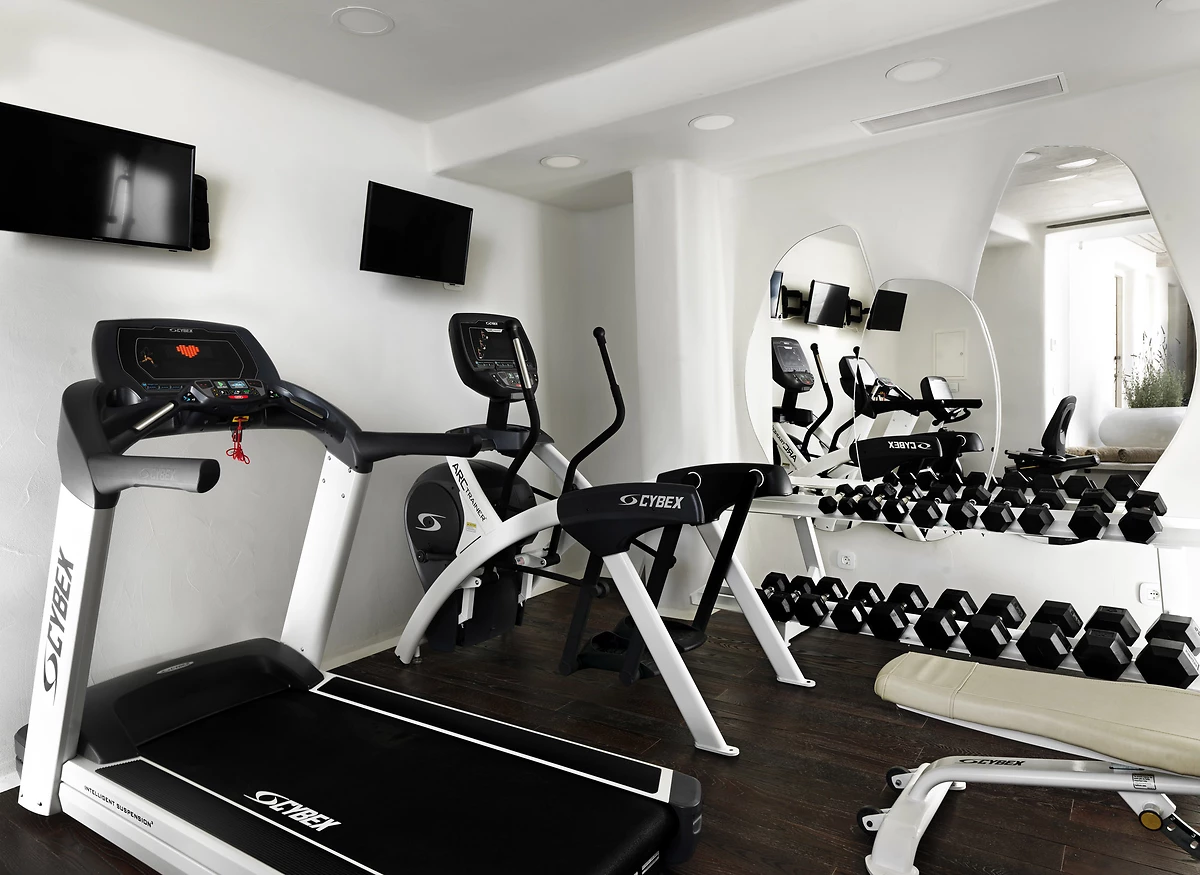 Salle de sport, Kove Mykonos, Cyclades, Grèce