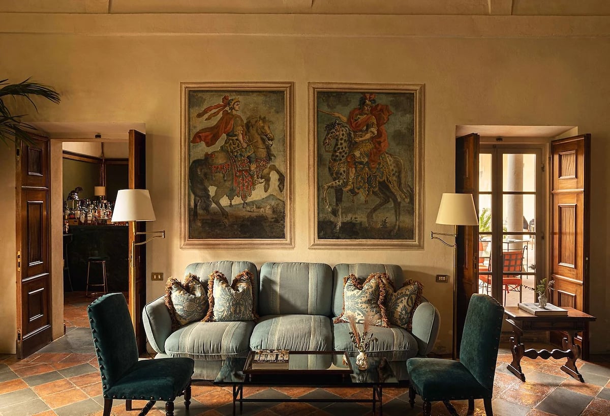 Lounge, La Certosa di Maggiano, Toscane, Italie