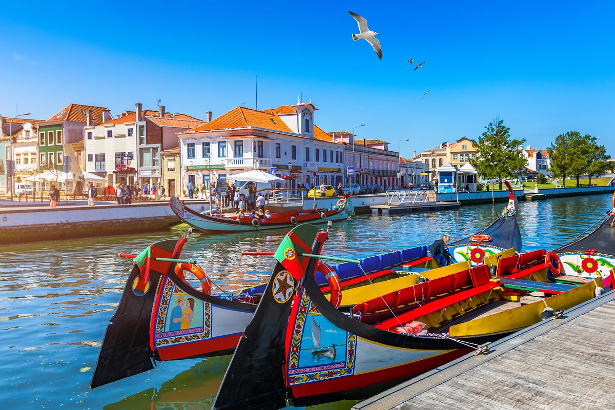 Bateaux traditionnels, Canal do Cojo, Aveiro, Nord, Portugal
