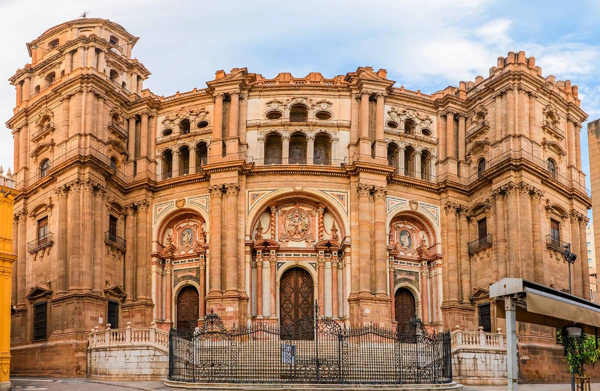 Façade de la Cathédrale de Malaga, Espagne