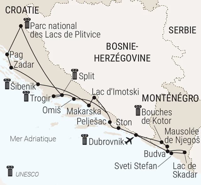 Carte du voyage