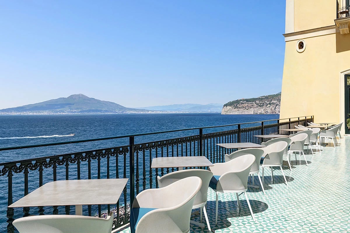 Terrasse, Imperial Hotel Tramontano, Sorrente, Italie