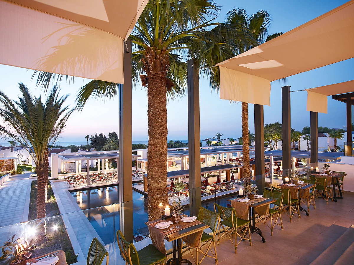 Restaurant Al fresco, Grecotel LUXME Dama Dama, île du Dodécanèse, Grêce