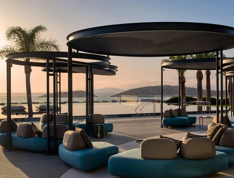 Bar de la piscine, Minos Palace Hotel & Suites, Crète, Grèce