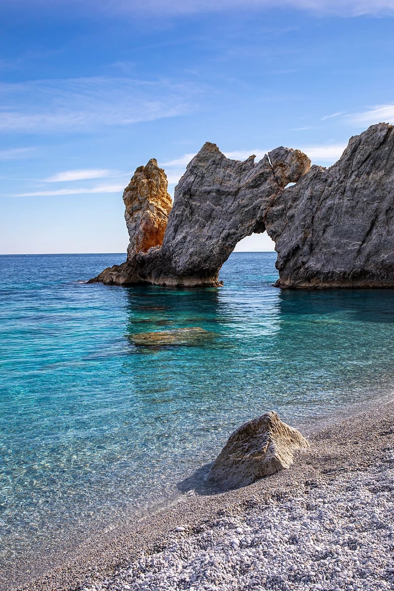 Plage de Lalaria, Skiathos, Grèce