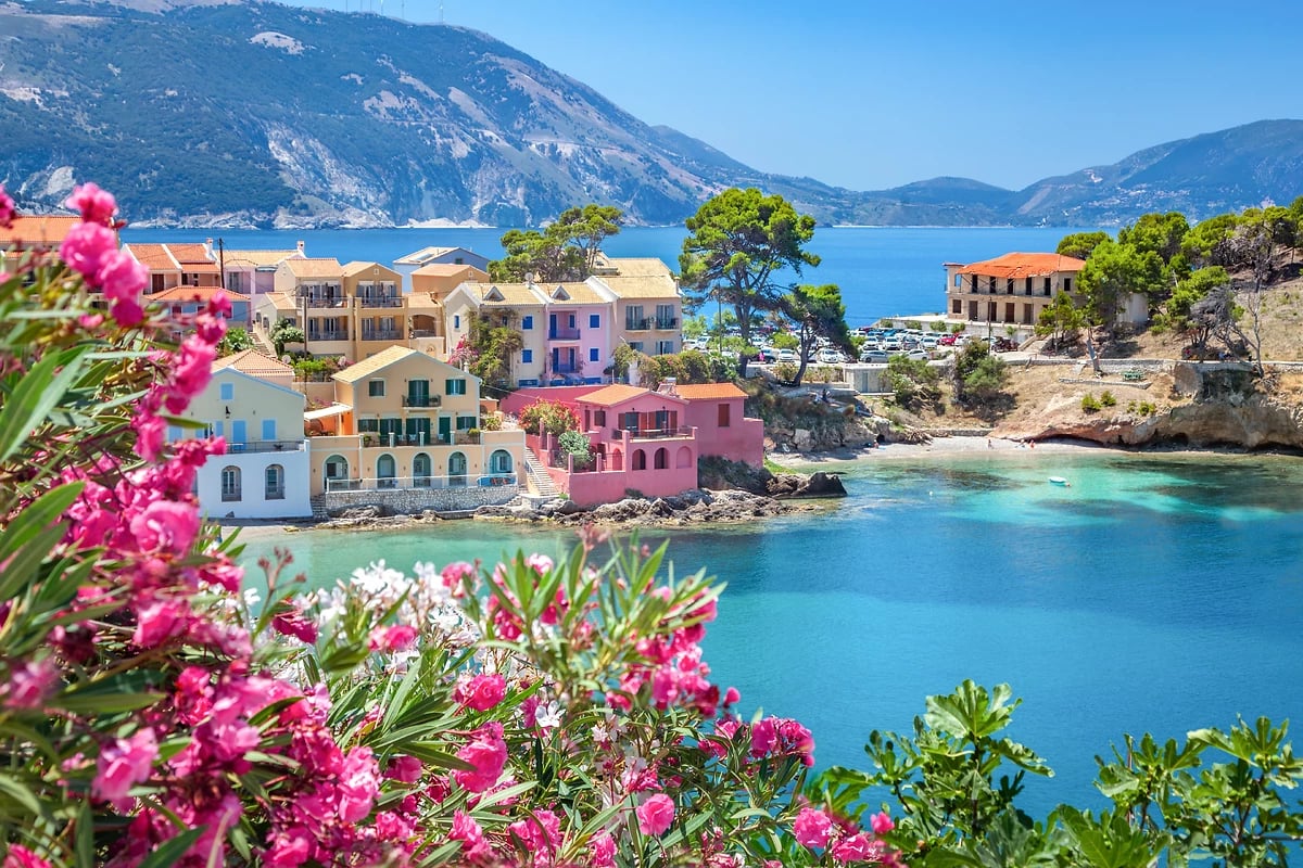 Village d'Assos, Céphalonie, Îles Ioniennes, Grèce