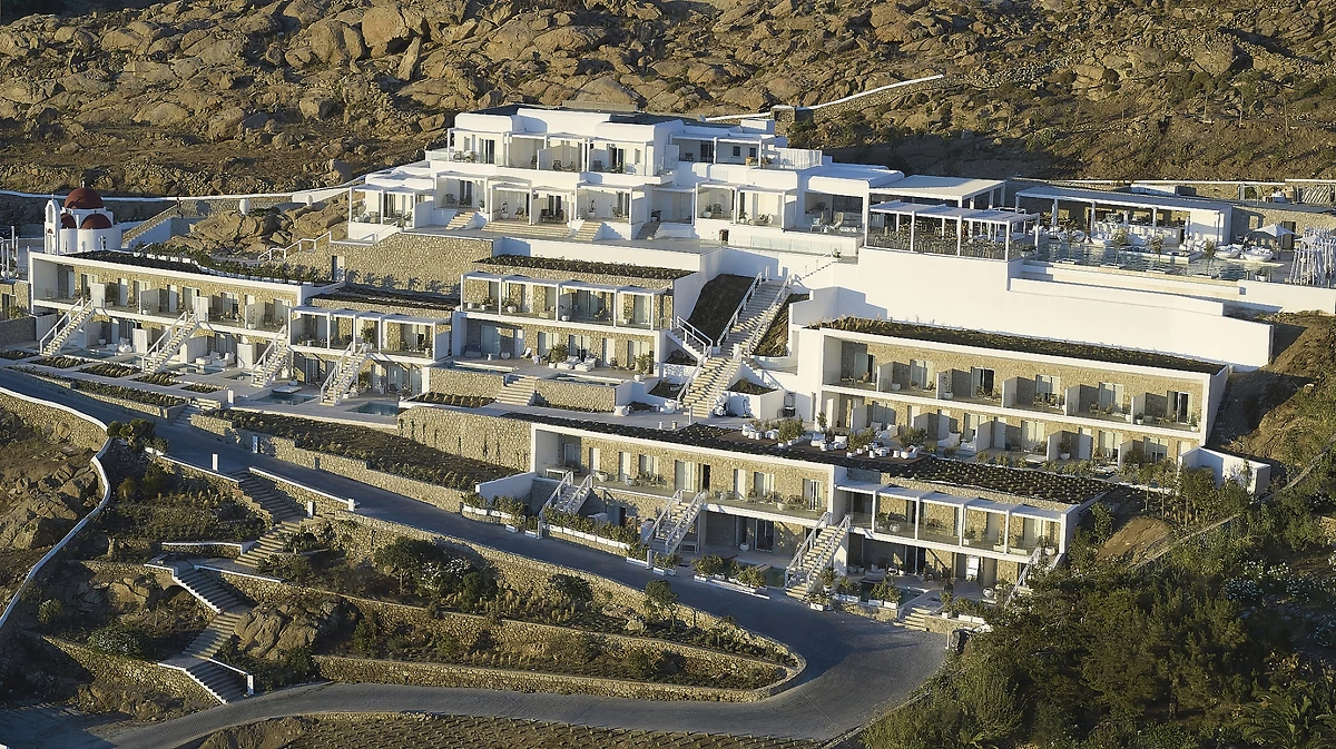 Vue aérienne, Once in Mykonos,