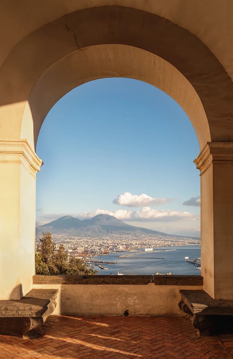 Vue sur la baie de Naples et le Vésuve, Campanie