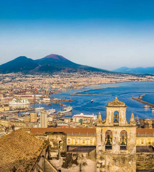 Vue de Naples et le Vésuve, Naples, Campanie,Italie