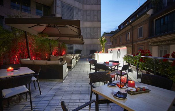 Terrasse, hôtel The Gray, Milan