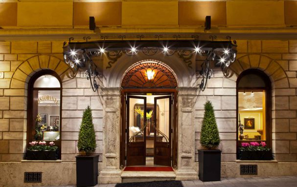 Façade extérieure, hôtel Albergo Ottocento, Rome