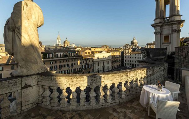 Terrasse, Eitch Borromini, Rome, Italie