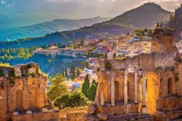 Ruines, Taormine, Sicile, Italie