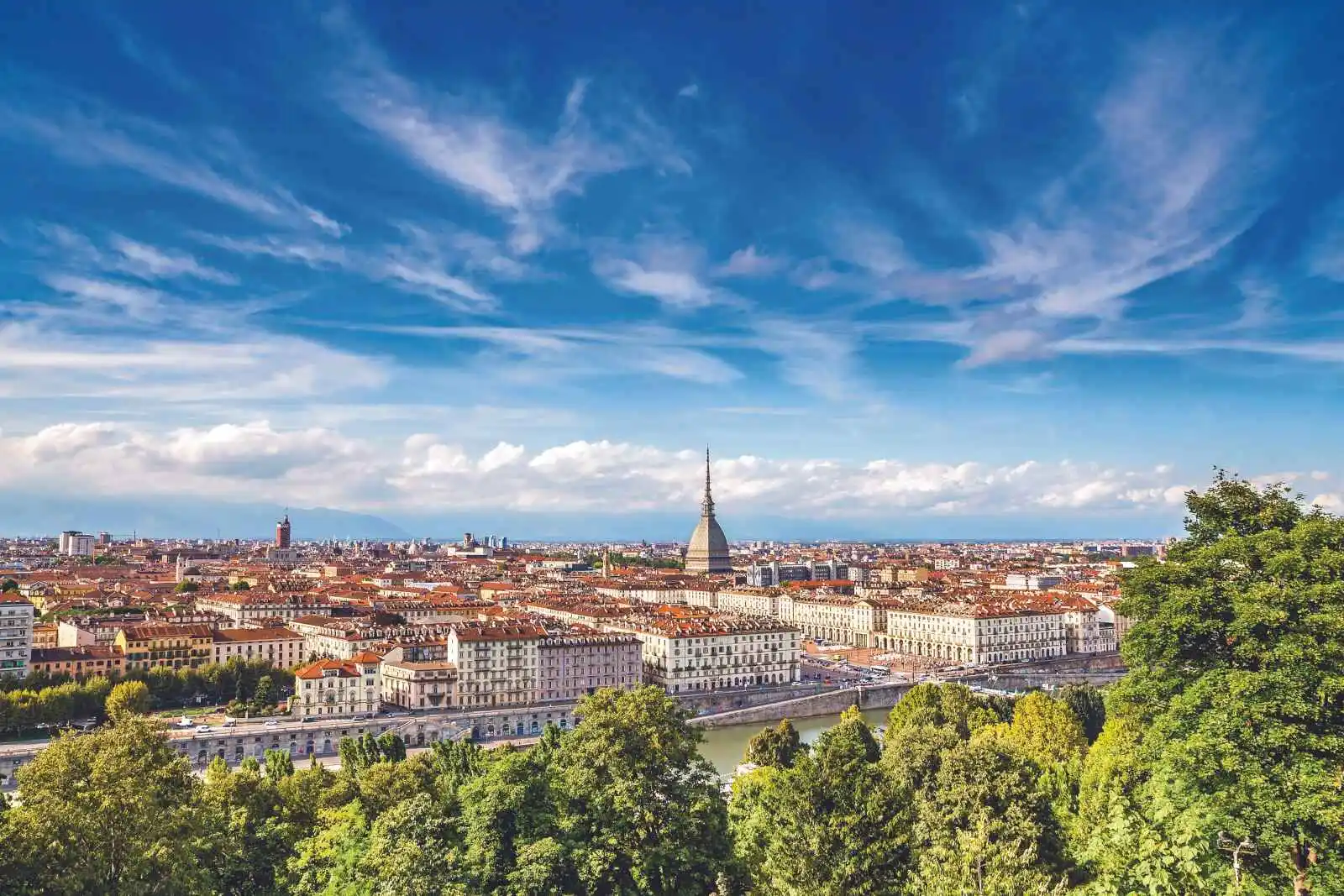 Vue sur la ville de Turin, Italie