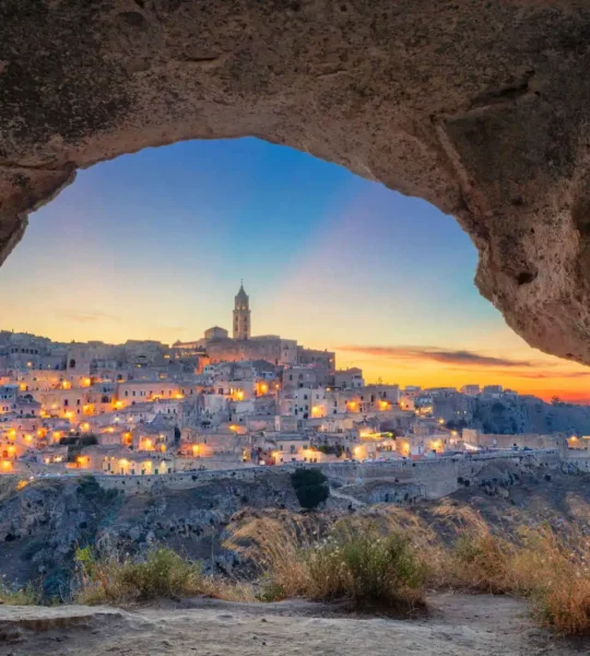 Vue sur la ville médiévale de Matera
