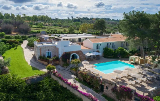 Vue aérienne de l'hôtel, hôtel Masseria Fontanelle