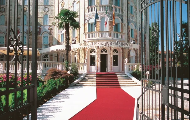 Entrée, Hotel Ausonia Hungaria, Lido, Venise, Italie