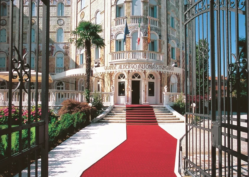 Entrée, Hotel Ausonia Hungaria, Lido, Venise, Italie