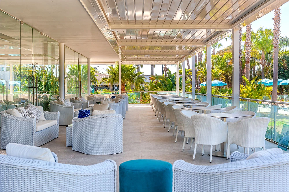 Restaurant, Acacia Palace, Sicile, Italie