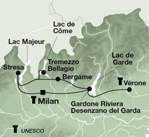 Bell'Acqua (carte), Italie, Circuit