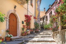 Ruelle de la ville de Forza d'Agrò, province de Messine, Sicile