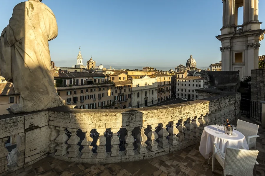 Terrasse, Eitch Borromini, Rome, Italie