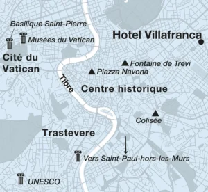 Carte, Rome ville éternelle, Italie