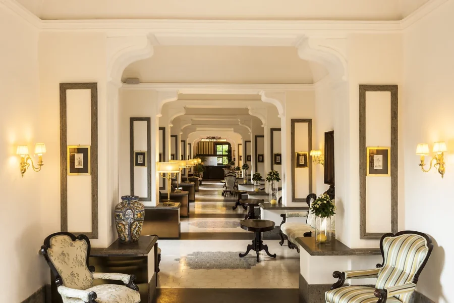 Hall, Grand Hotel Cocumella, Sorrente, Campanie, Italie
