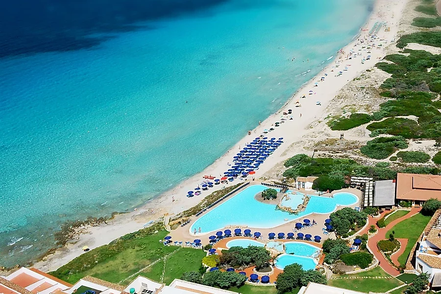 Vue aérienne de l'hôtel, Colonna Grand Hotel Capo Testa