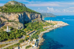 Vue de la côte, Cefalu, Sicile