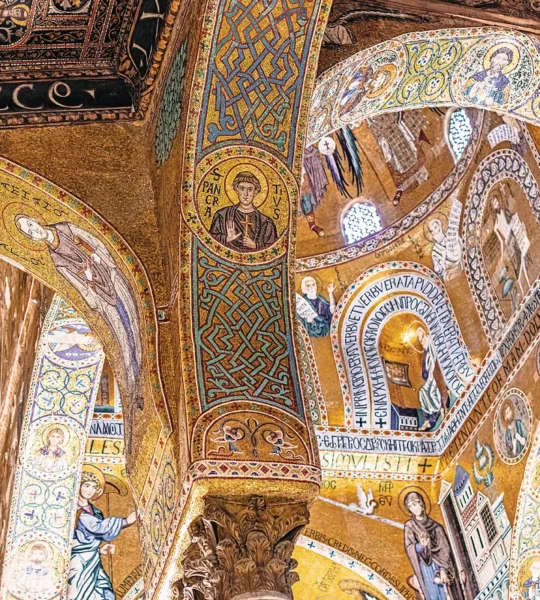 Voûtes et plafond de la chapelle palatine de Palerme, Sicile