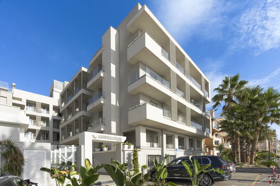 Façade, Albatros Beach Hotel , Sicile, Italie