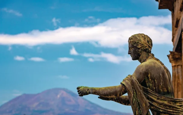 Statue romaine, site archéologique de Pompéi, Campanie
