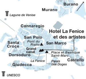 Carte, Venise cité des Doges, Italie