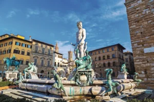 Fontaine de Neptune, réalisée par Bartolomeo Ammannati, Piazza della Signoria, Florence