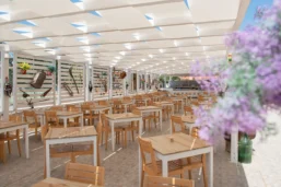 Restaurant, Hotel Club Eloro, Sicile, Italie