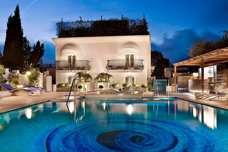 Piscine, Hotel Villa Blu, Sorrente, Italie